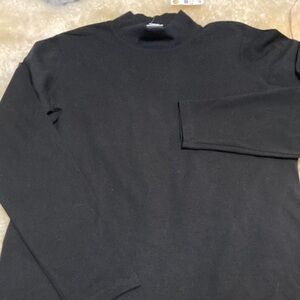 Talbots classic black mock turtleneck size S